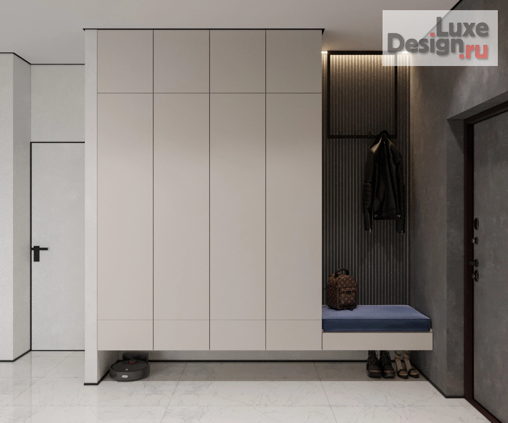 Дизайн интерьера трехкомнатной квартиры "Юлия и Олег | ЖК Современник | 121 м2" (фото 2)