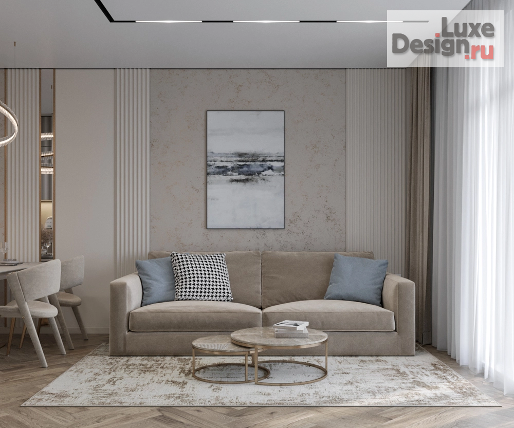 Дизайн интерьера трехкомнатной квартиры "Кристина и Владимир | ЖК Расцветай | 83 м2" (фото 4)