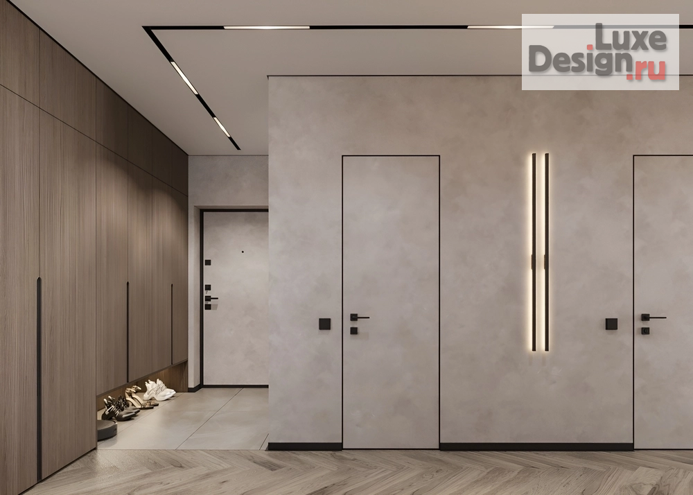 Дизайн интерьера трехкомнатной квартиры "Елена и Борис ЖК Мылзавод | 82 м2" (фото 2)