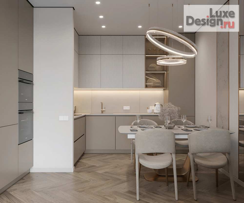 Дизайн интерьера трехкомнатной квартиры "Кристина и Владимир | ЖК Расцветай | 83 м2" (фото 5)