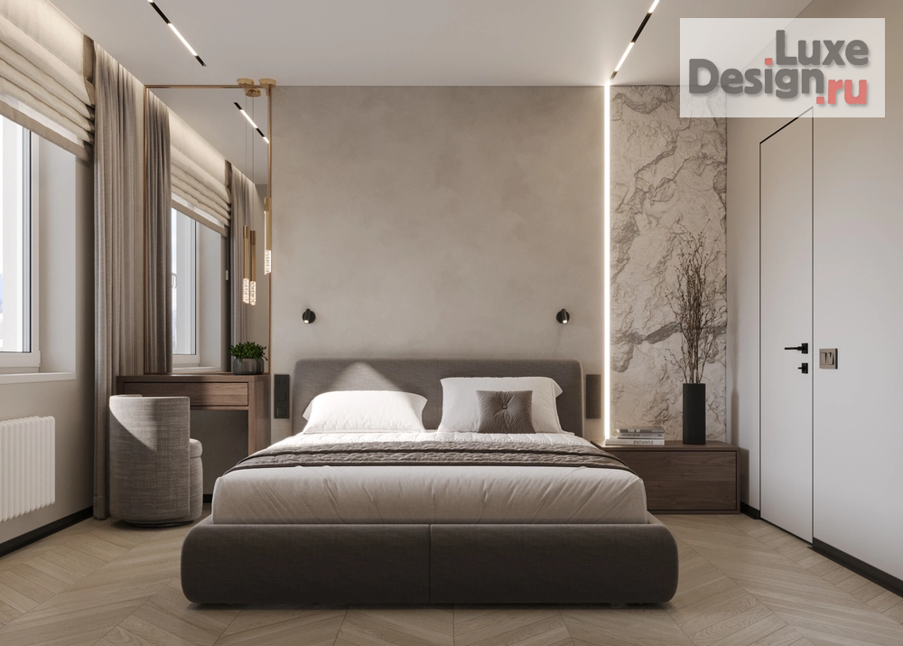 Дизайн интерьера трехкомнатной квартиры "Екатерина и Сергей |  ЖК Марсель-2 | 90 м2" (фото 6)