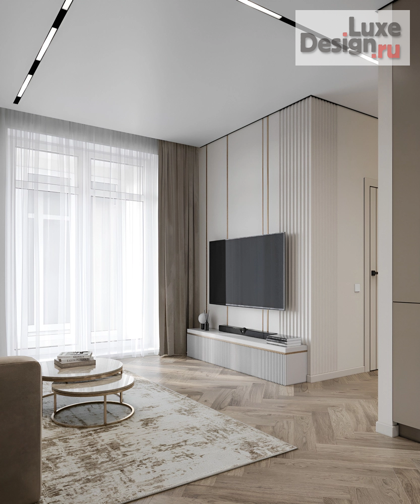 Дизайн интерьера трехкомнатной квартиры "Кристина и Владимир | ЖК Расцветай | 83 м2" (фото 2)