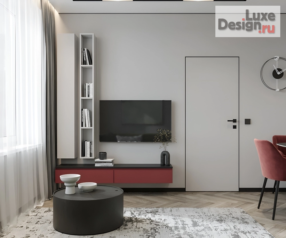 Дизайн интерьера двухкомнатной квартиры "Ксения  | ЖК Европейский берег | 57 м2" (фото 2)