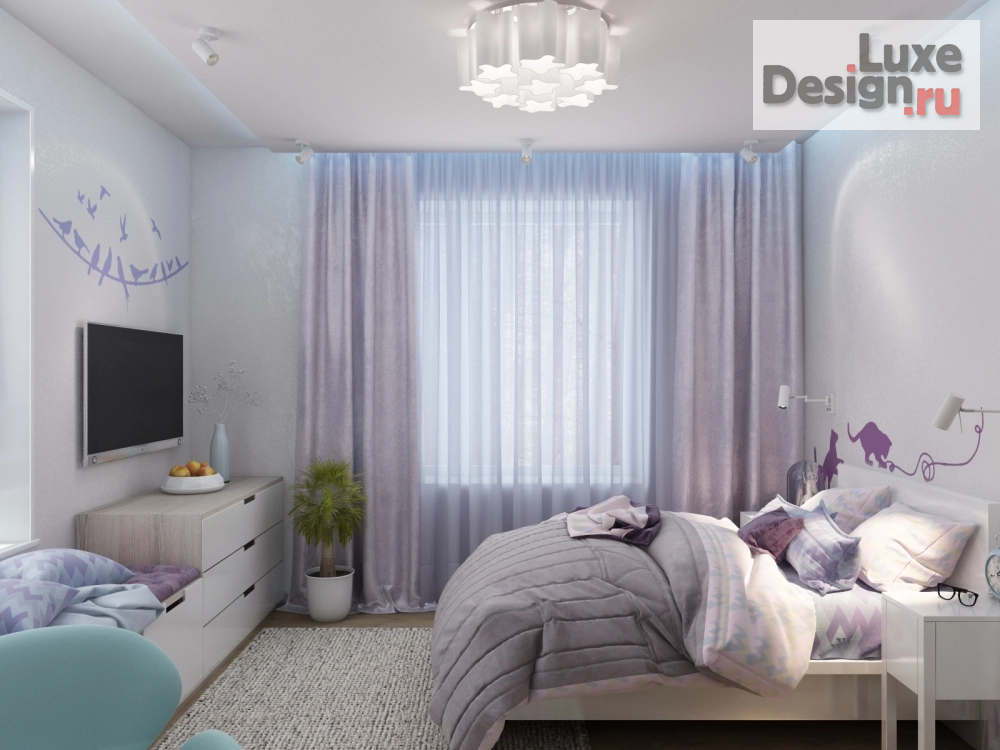 Дизайн интерьера детской "Детская девочки_Горки" (фото 2)