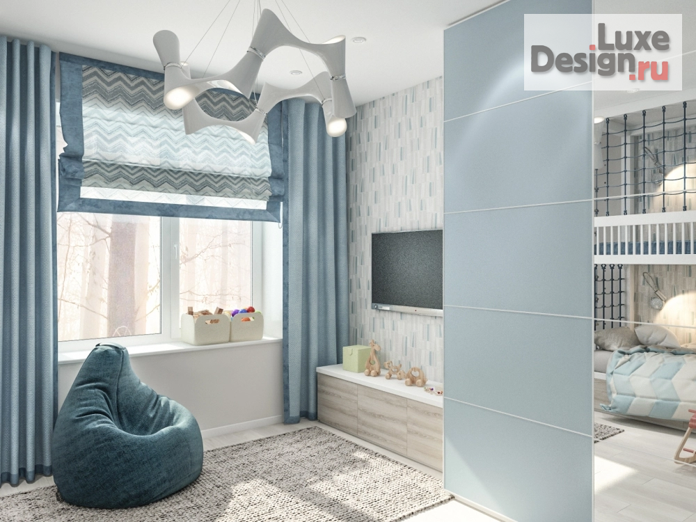 Дизайн интерьера детской "Детская мальчика_Горки" (фото 7)