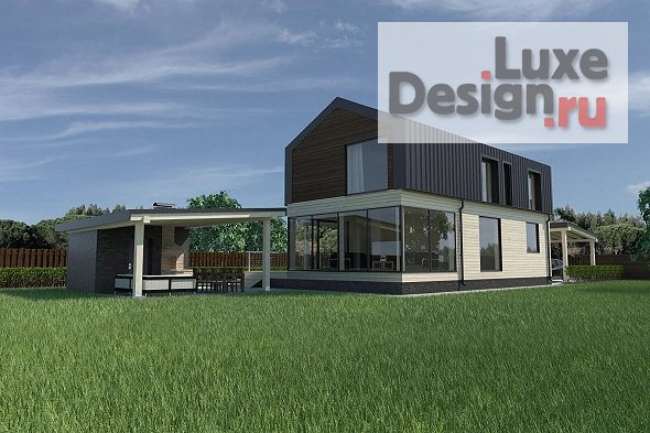 Частная архитектура "Двухэтажный дом "Clever 3", 125 кв.м.. " (фото 1)