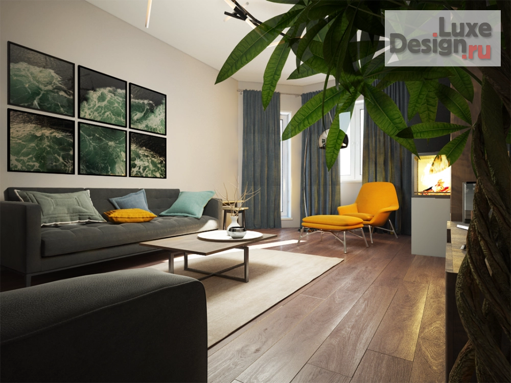 Дизайн интерьера гостиной "Дизайн-проект гостиной" (фото 2)