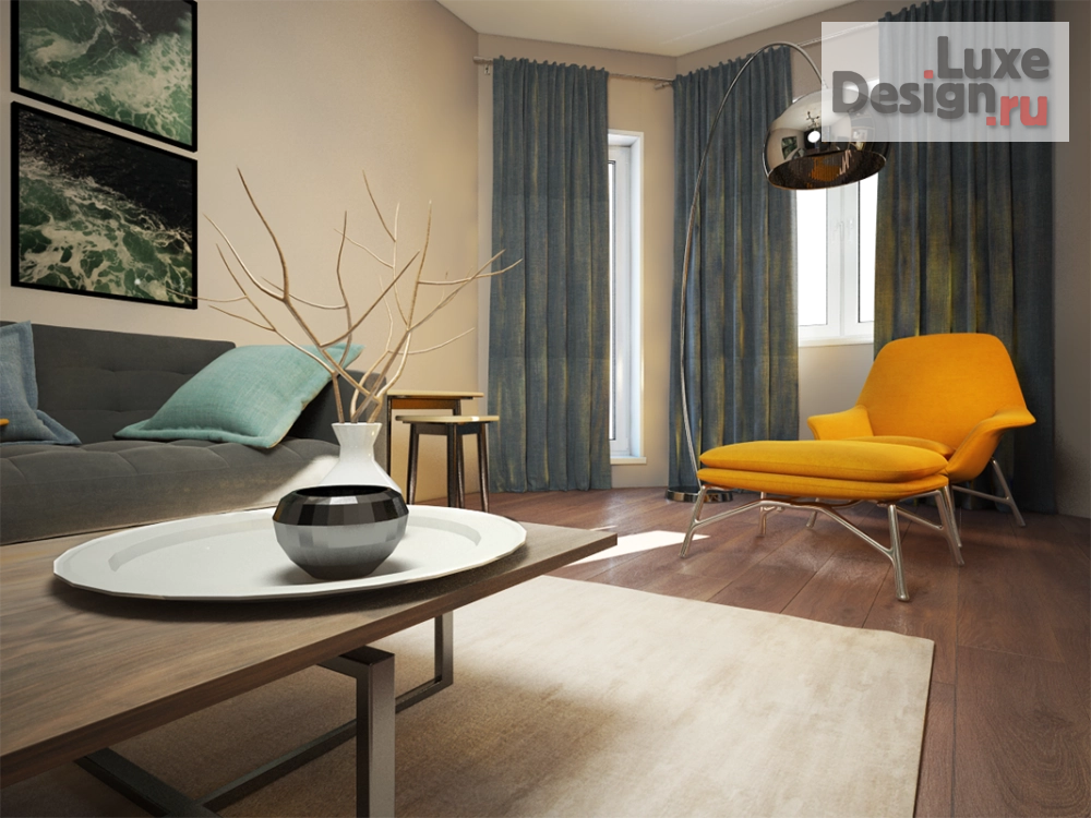 Дизайн интерьера гостиной "Дизайн-проект гостиной" (фото 4)