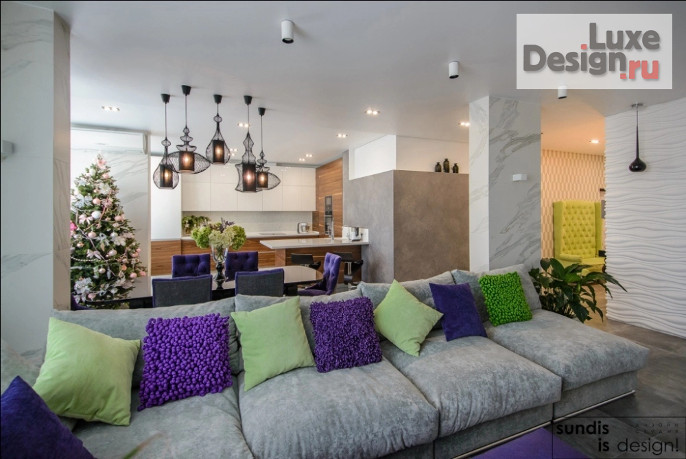 Дизайн интерьера пентхауса "Реализованный проект пентхауса 170 кв.м." (фото 1)