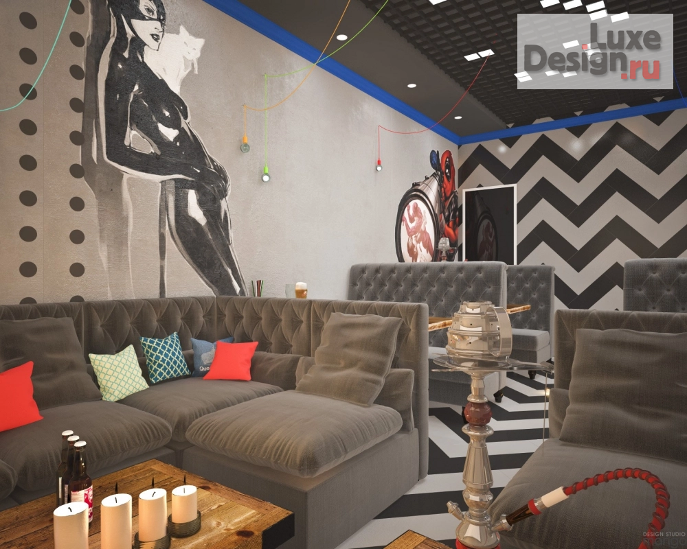 Дизайн интерьера кафе "Проект кальянной" (фото 10)