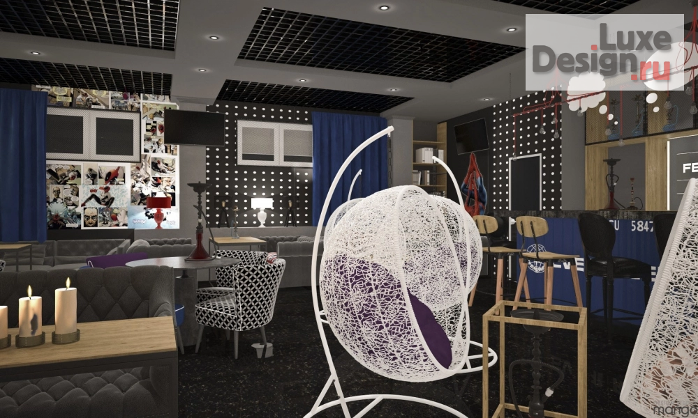 Дизайн интерьера кафе "Проект кальянной" (фото 11)