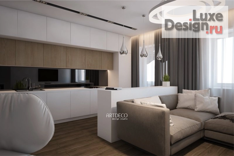 Дизайн интерьера квартиры студии "Проект квартиры-студии В ЖК "Стрижи"" (фото 1)