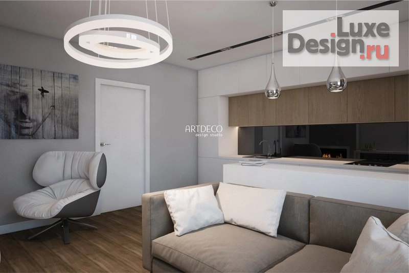 Дизайн интерьера квартиры студии "Проект квартиры-студии В ЖК "Стрижи"" (фото 2)