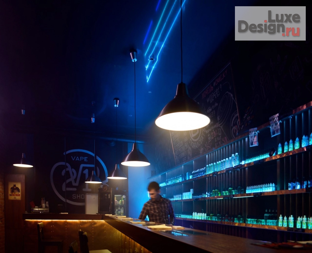 Дизайн интерьера бутика " Салон продажи вейп продукции" (фото 7)