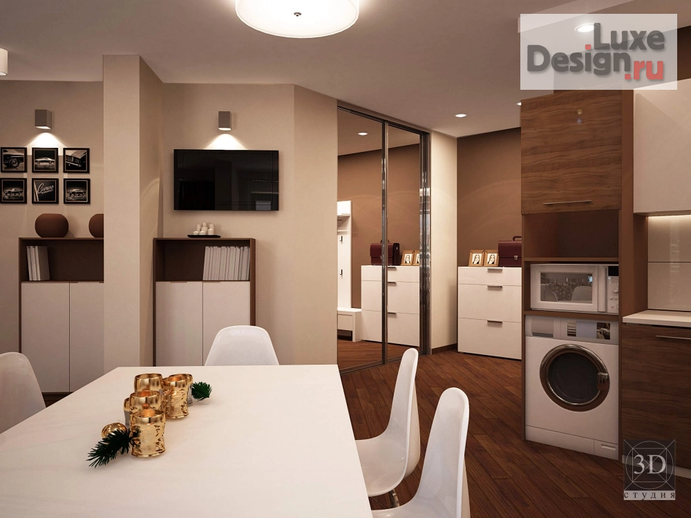 Дизайн интерьера двухкомнатной квартиры "Проект квартиры" (фото 4)