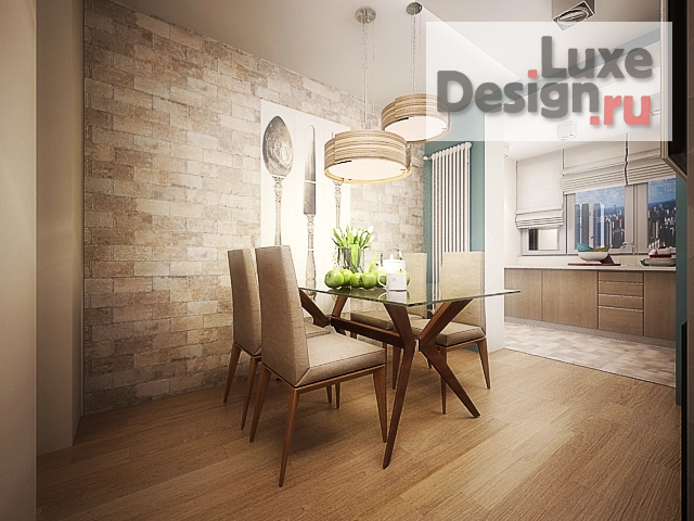 Дизайн интерьера трехкомнатной квартиры "Горская" (фото 8)