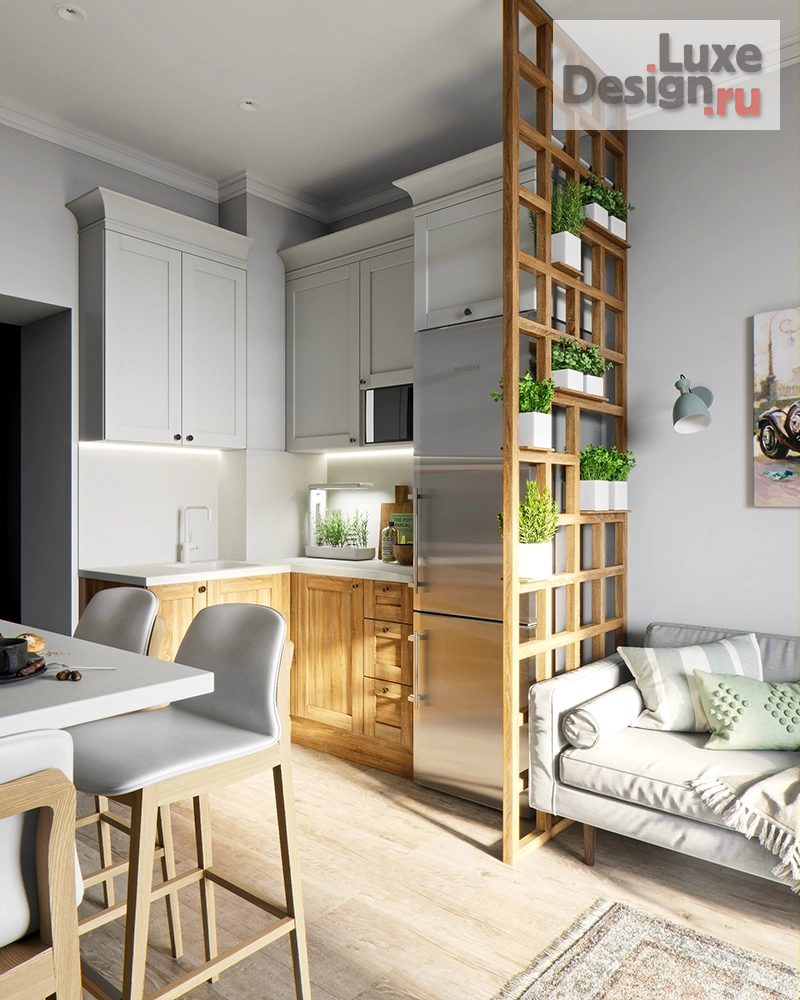 Дизайн интерьера двухкомнатной квартиры "В стиле сканди" (фото 1)