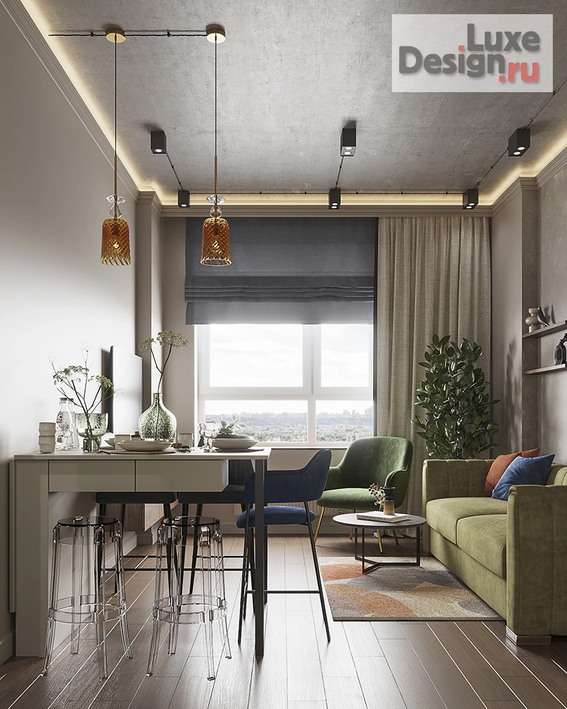 Дизайн интерьера двухкомнатной квартиры "Дизайн-проект "Манхэттен"" (фото 6)