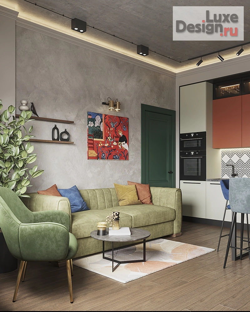 Дизайн интерьера двухкомнатной квартиры "Дизайн-проект "Манхэттен"" (фото 2)