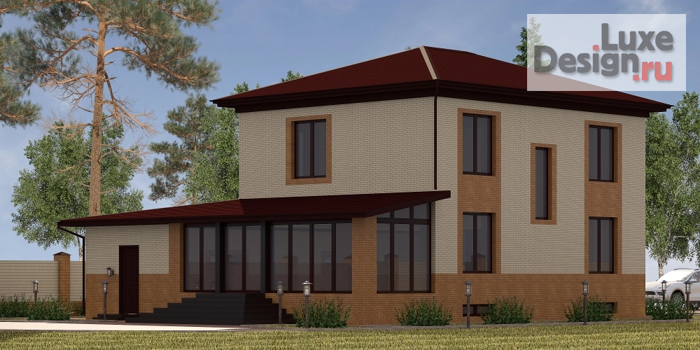 Частная архитектура "Жилой дом из кирпича 248 кв.м  " (фото 2)