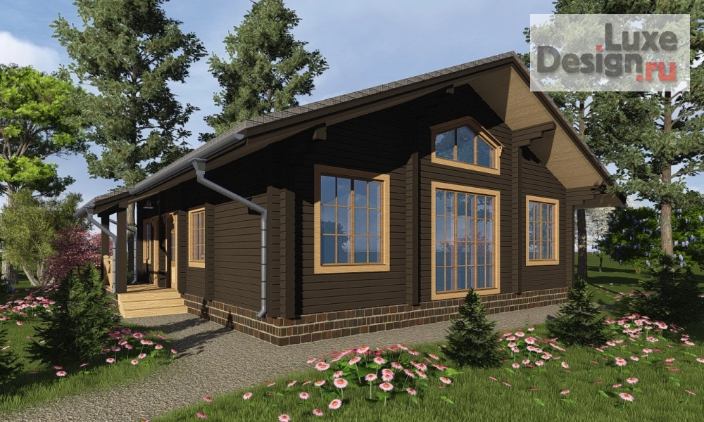 Частная архитектура "Дом из профилированного бруса 180х142." (фото 1)