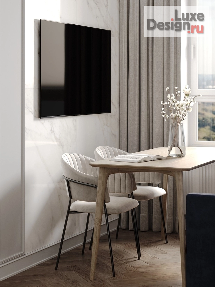 Дизайн интерьера однокомнатной квартиры "Дизайн интерьера однокомнатной квартиры "Квартира 31 м² - Набережная Иркута"" (фото 1)