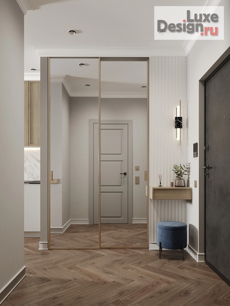 Дизайн интерьера однокомнатной квартиры "Дизайн интерьера однокомнатной квартиры "Квартира 31 м² - Набережная Иркута"" (фото 2)