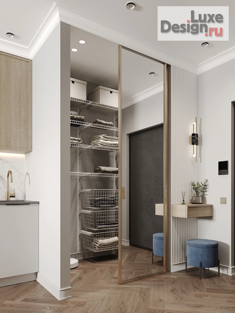 Дизайн интерьера однокомнатной квартиры "Дизайн интерьера однокомнатной квартиры "Квартира 31 м² - Набережная Иркута"" (фото 4)