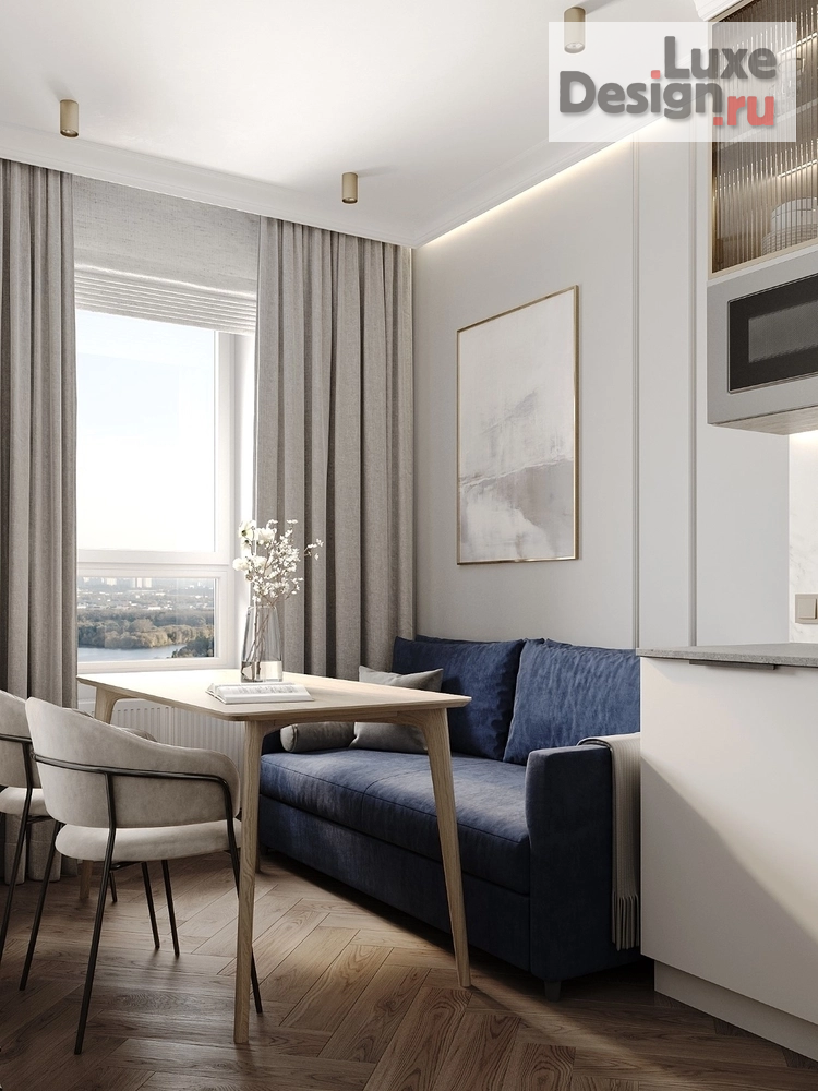 Дизайн интерьера однокомнатной квартиры "Дизайн интерьера однокомнатной квартиры "Квартира 31 м² - Набережная Иркута"" (фото 10)