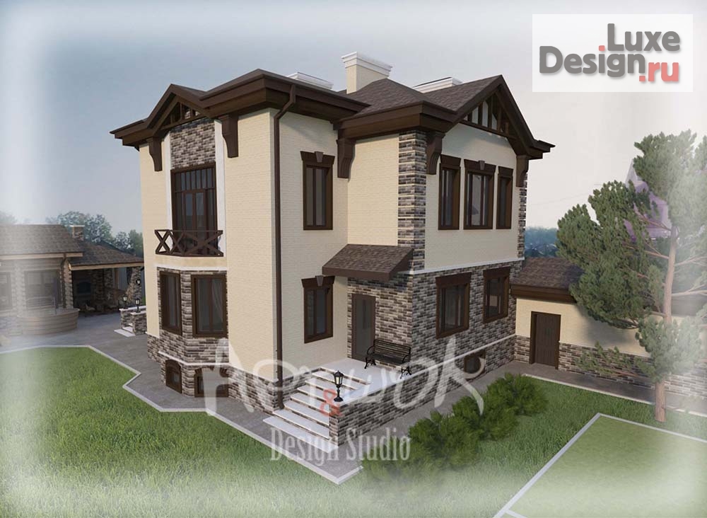 Частная архитектура "Коттедж с бассейном в Морском поселке, НСО." (фото 2)