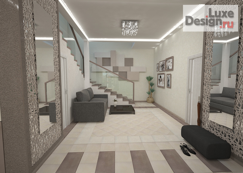 Дизайн интерьера коттеджа "Гостиная-студия в частном доме." (фото 3)