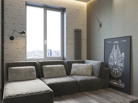 Дизайн интерьера квартиры-студии в Новосибирске "BOOSCMA"
