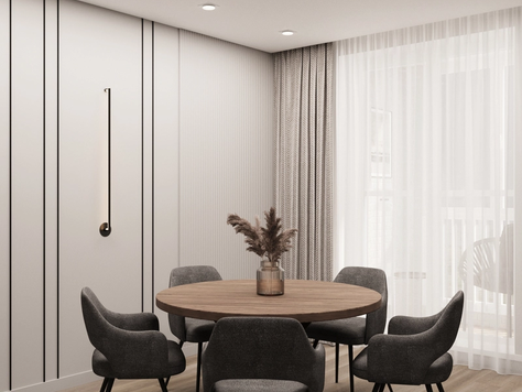 Дизайн интерьера трехкомнатной квартиры в Новосибирске "Дизайн-проект 3 ком квартиры ЖК Основатели"