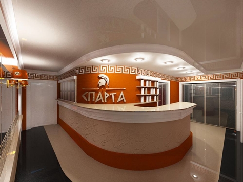 Дизайн интерьера оздоровительного комплекса в Новосибирске "Фитнес комплекс "Спарта""